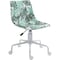 Isl Furnishings InterSpaceLiving Print Desk Chair Banana Leaf Vinyl/White CH41DC-VL21-PC04 - alternate 1